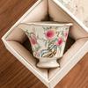Fábrica Horno Ru pastel nueve melocotones taza justa cerámica taza de distribución de té accesorios juego de té kung fu taza pública de té mar de té
