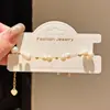 Ramas Doradas y Perlas de Jade~Pulsera de Árbol Pequeño con Perlas de Agua Dulce y Circonita Bañada en Oro Real de 18K, Joyería de Mano de Nicho de Lujo Ligero para Mujer