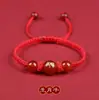 Pulsera de Hilo Rojo del Zodiaco Caballo 2026 para Hombres y Mujeres, Pulsera de Hilo Rojo Trenzado de Año de Nacimiento, Dragón, Caballo, Rata, Conejo, Buey Pulsera