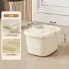 2025 Tina Nueva para Pies Móvil Hogareña Barril Alto Profundo Hasta la Pantorrilla Cuenca para Baño de Pies de Salud con Tapa Cubo para Lavado de Pies con Fumigación