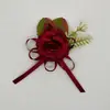 Flores de Muñeca de Peonía e Hortensia Vintage Estilo Europeo y Coreano para Novias y Damas de Honor, y Boutonnières de Boda Hechos a Mano para Novios y Padrinos