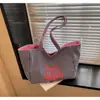 Bolsa de Tote de Lona Doble Cara Color Nuevo Verano 2026 Estilo Coreano para Mujer Casual Gran Capacidad Rayas de Mezclilla Bolso de Hombro