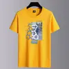 Camiseta de Manga Corta para Hombre, Verano 2026, Algodón Puro de Media Manga para Hombre, Holgada Casual, Top de Marca de Moda, Camiseta, Camiseta Básica