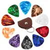 11 Piezas Estuche para Púas de Guitarra Estuche de Cuero Bolsa para Púas de Guitarra Bolsa de Almacenamiento para Púas de Guitarra Instrumento Musical Portátil