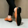 Zapatos de cuero a cuadros extragrandes transfronterizos para hombre, zapatos pequeños de cuero con cordones, modernos, a la moda, casuales, zapatos de cuero de punta formales para negocios para hombre