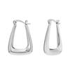 Celebridades de Internet Recomiendan Aretes de Estilo Simple Chapados en Oro de 18K para Mujer Aretes Largos Geométricos Cuadrilaterales Amazon Venta Caliente