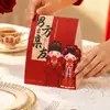 Cartões de Lugar para Casamento Estilo Chinês no Atacado, Cartões de Mesa para Parentes e Amigos do Noivo, Cartões de Lugar Cartoon para Casamento, Cartões de Assento para Banquete de Casamento, Suprimentos para Decoração de Casamento