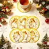 Jogos Americanos de Madeira para Novos Produtos Transfronteiriços, Porta-Copos Redondos de Madeira, Artesanato de Madeira para Festas Familiares, Porta-Copos Decorativos de Madeira