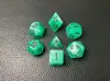 Conjunto de Dados Poliédricos D&D com Padrão de Mármore, Cores Misturadas, Transparente, D4D6D8D10D12D20 Lados, Tabuleiro Coc, Conjunto de Sete Peças