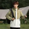 Chaqueta Tres en Uno Estilo Bai Xihe para Hombre Senderismo Camping Impermeable Casual Dos Piezas Chaqueta para Mujer Compra Grupal Estampado
