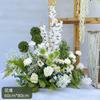 Casamento Branco e Verde Pendurado Flor Simulação de Arranjo de Flores Mori Proposta de Arranjo de Casamento Adereços de Jardim de Infância Decoração de Bola de Flores Falsas Flores Secas