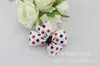 Estilo británico de cinco estrellas con lazo de lunares 6cm pinza de pato accesorios pasador infantil accesorios para el cabello precio unitario