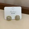 Pendientes Cuadrados de Circonita Exquisitos, de Moda, Versátiles y Súper Brillantes, Diseño de Nicho, Pendientes de Lujo Ligero, Pendientes Sencillos para Mujer