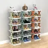 Sapateira criativa multicamadas para uso doméstico, sapateira econômica para entrada de dormitório, sem necessidade de instalação, armário de sapatos dobrável simples atacado