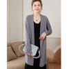 Cárdigan de cachemira con cuello en V Nuevo para Primavera y Otoño para mujer, suelto, adelgazante, de longitud media, suéter exterior, estilo suave, sin botones, prenda interior