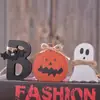 Decoraciones de Halloween Transfronterizas Adornos de Fantasma Boo Decoraciones de Bandeja de Madera Decoraciones del Festival de Fantasmas Nuevos Productos Transfronterizos