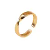 Anillo Abierto Retorcido Calado Chapado en Oro Transfronterizo Ins Europeo y Americano Anillo Ajustable en Vivo para Mujer Joyería de Mano con Diseño Retorcido