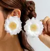 Amazon Transfronterizo Pendientes de Flor de Camelia Imitación Perla Estilo Coreano, Pendientes de Gota de Agua de Moda y Elegantes, Pendientes Largos para Mujer