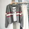 Suéter Corto de Punto con Cremallera Estilo Occidental Diseño para Mujer Cárdigan de Punto Suave y Ceroso 25 Otoño e Invierno Chaqueta Nueva G112501