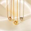 Popular Collar Minimalista de Circonita 2025, Colgante de Moda Personalizado de Acero de Titanio para Mujer, Joyería Versátil de Diseño de Alta Gama