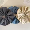 Fotos Reais do Novo Scrunchie Original 2025 com Padrão de Estrelas e Strass, Acessório de Cabelo Coreano de Nicho Oversized para Mulheres, Perfeito para Penteados de Coque