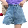 2025 Novo Estilo Coreano Verão Slim Solto Cintura Alta Estudante Casual Shorts Jeans Coreanos Femininos Mostrando Pernas Longas