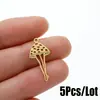 Estilo Férias Tropicais de Verão Pingente de Animal Marinho Pulseira Colar Banhada em Aço Inoxidável 18K Joias DIY Acessórios de Água-viva