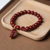 Venta al por mayor de fábrica pulsera de un solo círculo imitación cinabrio étnico hebilla de paz valiente colgante de múltiples estilos pulsera de cinabrio exquisita