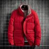 Invierno nuevo abrigo para hombre cuello de piel cuello alto abrigo acolchado de algodón corte ajustado moderno cálido casual chaqueta acolchada de algodón con solapa chaqueta corta acolchada de algodón