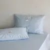 Funda de almohada estilo caricatura linda, Lenzing Tencel, paquete individual, funda de almohada de satén 100% algodón 48x74cm, bordado de toalla, para estudiantes