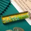 Conjunto Criativo de Papelaria Estilo Chinês: Régua Peso de Papel Criativa, Presente para Professores na Temporada de Formatura, Peso de Papel de Cristal, Ornamento de Vidro Transparente, Personalizável