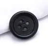 Botões de Madeira de Quatro Furos com Bordas Largas e Finas, Bordas Chanfradas e Linhas Pontilhadas, com Logo Personalizado Gravado a Laser, para Camisas e Cardigans, Botões Decorativos Costurados à Mão