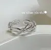 Anillo de plata de ley S925 Ounihan con diseño de vid y lazo para mujer, diseño coreano Ins dulce y de alta gama, anillo abierto
