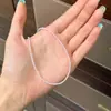 Novo Estilo Simples Versátil Doce Moda Cor Dopamina Pedra Natural Contas Colar Leve Luxo High-end Corrente da Clavícula