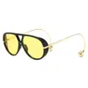 Óculos de Sol Sheintemu Europeus e Americanos Transfronteiriços para Mulheres, Estilo Aviador, Ponte Dupla, Armação Grande, Metal, Modelo Novo, Óculos de Sol Amazon