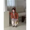 Jaqueta Infantil Acolchoada de Algodão Meninas Acolchoada em Formato de Coração Grossa Quente Macia Casaco de Algodão Roupa Externa Meninas Bebês Patchwork Estilo Coreano Roupa Externa