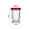 Botella nido de pájaro resistente a altas temperaturas vidrio para cocinar al vapor embotellado secundario botella de vidrio para guiso fresco patrón botella vacía 50 ml en stock venta al por mayor