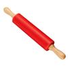 Masa de harina para piel de dumpling mediana dumpling mango de madera maciza antiadherente rodillo para hornear doméstico rodillo de silicona