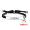 Pulseira de Aço Inoxidável Preto Tecida em Corda Europeia e Americana Transfronteiriça Presente Comemorativo do Dia dos Professores Pulseira com Gravação em Aço Titânio