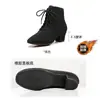 Nuevas botas de baile de invierno para mujer, suela suave, tela Oxford, zapatos de baile latino moderno, botas de tacón medio, suela suave, zapatos de baile cuadrado
