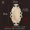Talla de Madera Dongyang Madera Maciza Estilo Europeo Cabeza de Puerta de Madera Flor Redonda Calcomanía Decorativa Marco de Espejo de Puerta Flor de Madera Fondo Ovalado Adorno Relieve