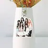 Llavero Fan Support de Acrílico Blanco de Doble Cara para Bolsas Colgante Colgante de Mochila Mercancía de Celebridad de Ive y Yu-Jin Jang Won-Young