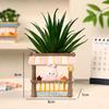 Casa de Chá Cartoon Criativa Plantas em Vasos de Animais Vasos de Flores Suculentas Jardinagem Doméstica Decoração de Mesa de Estudante Enfeites Presentes de Resina