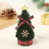 Árbol de Navidad 13cm mini decoración árbol pequeño decoración de escritorio festividad navideña árbol de Navidad caricatura lindo árbol de Navidad