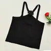 Camisola de Flores Rosas para Mujer Verano Dulce Chica Picante Hombros Descubiertos Sexy Camisa Base Corta Interior para Ropa Exterior