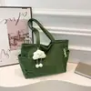Nova Bolsa de Ombro Retrô Tendência Este Ano, Bolsa Tote Artística Simples da Moda para Mulheres, Bolsa Grande para Alunos