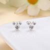 Pendientes Coreanos Dongdaemun Estilo Chanel Pequeños para Mujer, Pendientes Vintage Simples en Forma de Corazón, Pendientes de Estrella de Moda