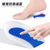 Almohadilla de silicona para el talón almohadilla de talón con corazón blanco y azul absorción de impactos suave protección almohadilla de talón en stock venta al por mayor