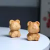 Ornamento Urso de Diamante de Sândalo Dourado Cipreste Bebê Homens e Mulheres Bagagem de Mão Brinquedo Cultural Peça de Mão Animal de Estimação Desenho Animado Criativo Pendente para Bolsa
