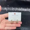 Brincos de Zircônia Pérola Zero-Shang para Mulheres, Únicos e Versáteis, Pino de Prata S925, Atacado de Acessórios Yiwu, Estilo Outono/Inverno, Garantia Pós-Venda